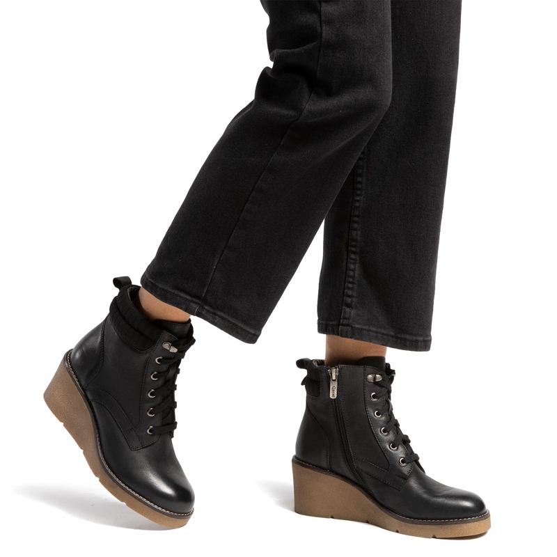 BOTIN DE CUERO MUJER GACEL NEGRO LEDY - 2