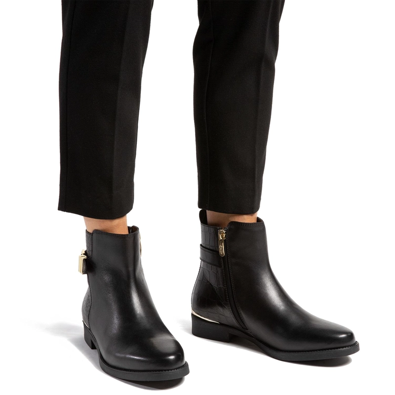 BOTIN DE CUERO MUJER GACEL NEGRO HORTENCIA - 2