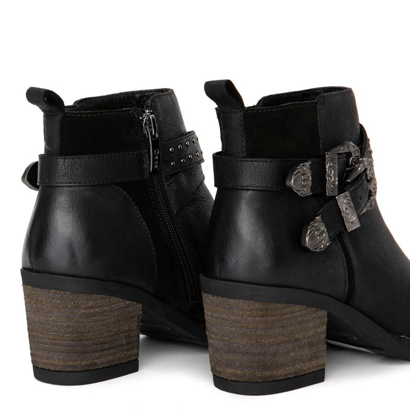 BOTIN DE CUERO MUJER GACEL NEGRO PIERA - 5