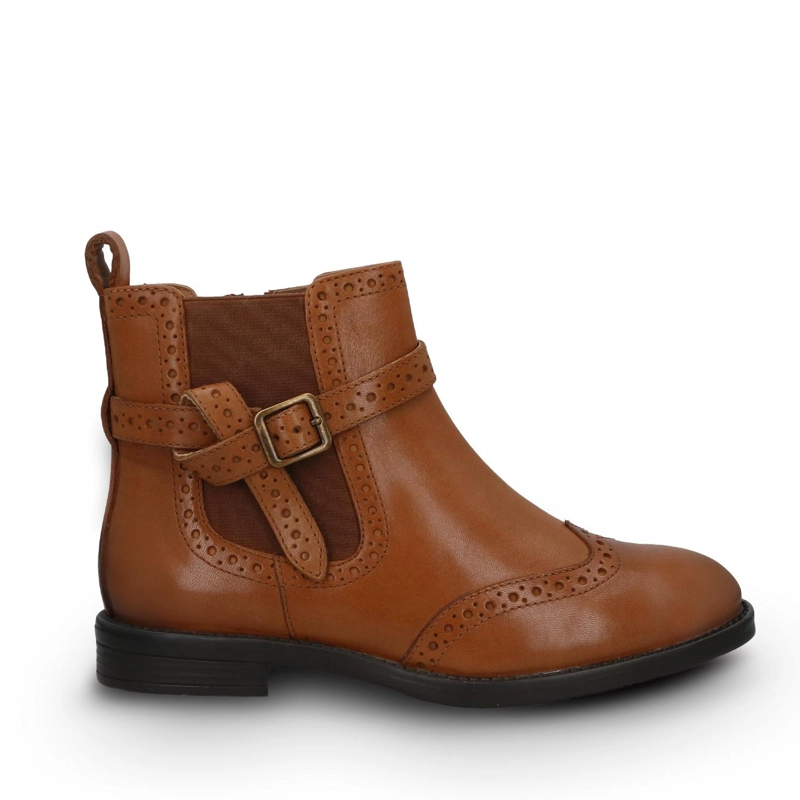 BOTIN DE CUERO MUJER GACEL TOSTADO RIDE - 1
