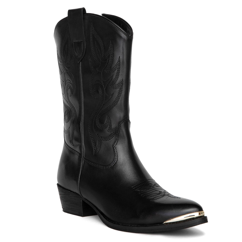 BOTA DE CUERO MUJER GACEL NEGRO ASHLEY 0661079 - 3