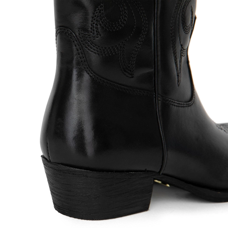BOTA DE CUERO MUJER GACEL NEGRO ASHLEY 0661079 - 4