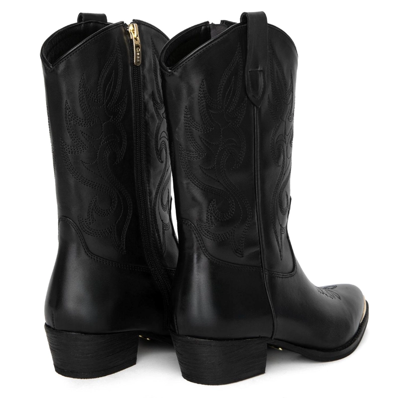 BOTA DE CUERO MUJER GACEL NEGRO ASHLEY 0661079 - 5