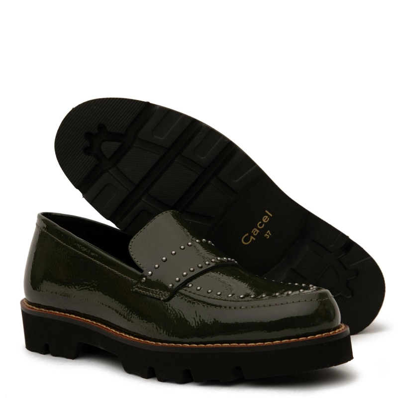 MOCASIN DE CUERO MUJER GACEL OLIVO MORGAN - 3