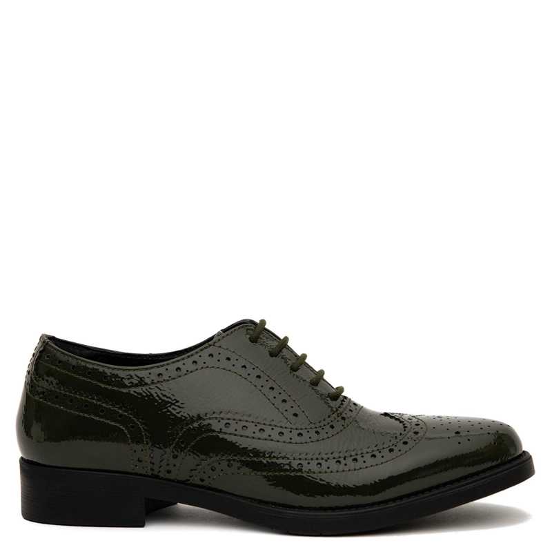 ZAPATO DE CUERO MUJER GACEL VERDE HORTENCIA - 1