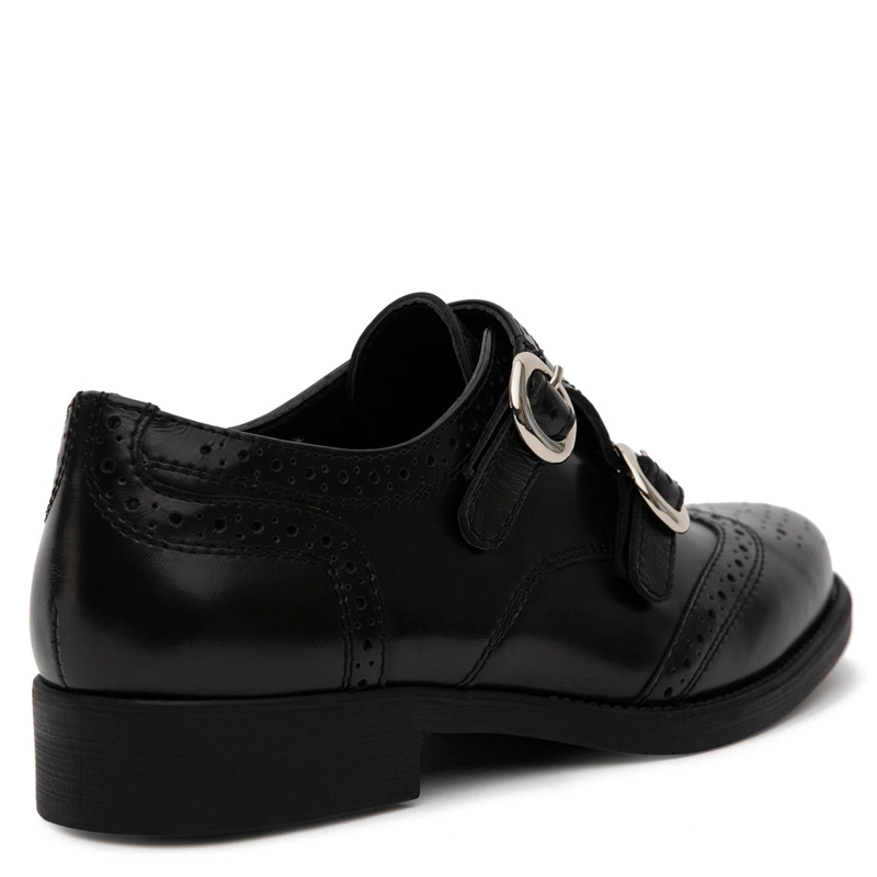 ZAPATO DE CUERO MUJER GACEL NEGRO HORTENCIA - 4