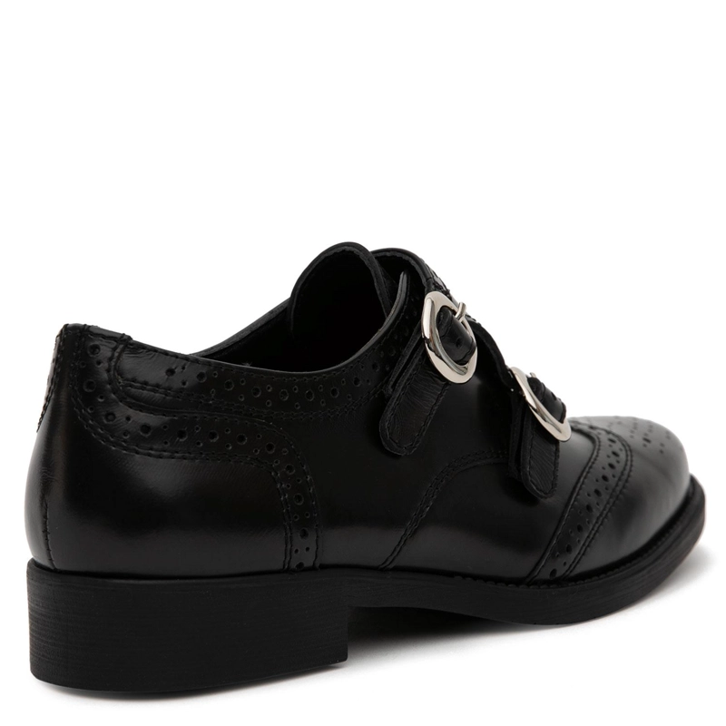 ZAPATO DE CUERO MUJER GACEL NEGRO HORTENCIA - 4