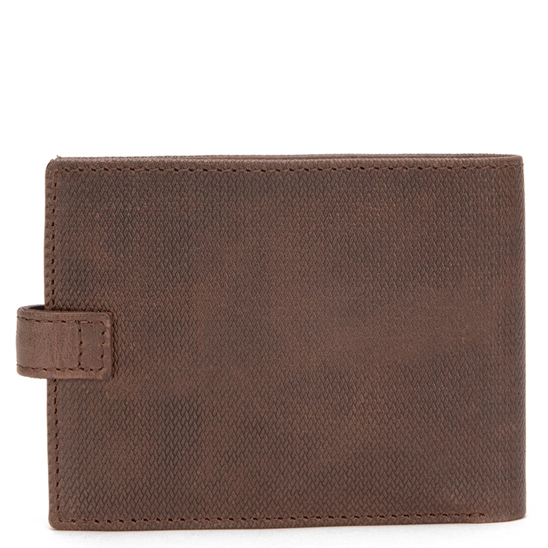 BILLETERA DE CUERO HOMBRE GUANTE CHOCOLATE BILLETERA CON STRAP - 2