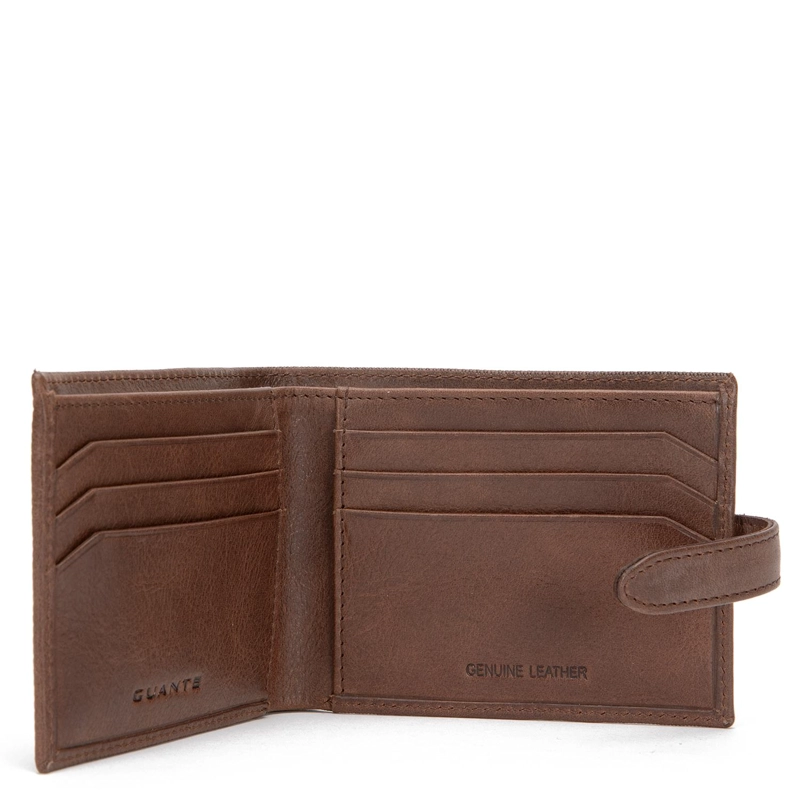 BILLETERA DE CUERO HOMBRE GUANTE CHOCOLATE BILLETERA CON STRAP - 4