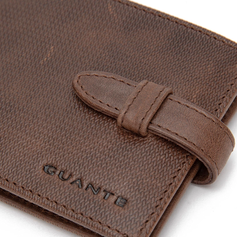 BILLETERA DE CUERO HOMBRE GUANTE CHOCOLATE BILLETERA CON STRAP - 5