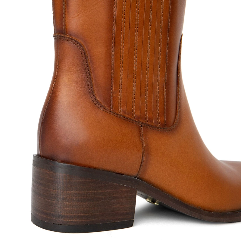 BOTA DE CUERO MUJER GACEL TOSTADO GUILIAN 0660814 - 3