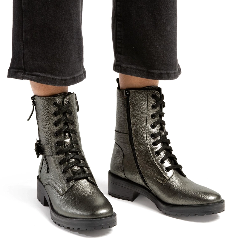 BOTIN DE CUERO MUJER GACEL ACERO MAX - 2