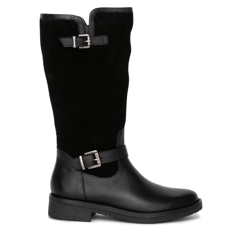 BOTA DE CUERO MUJER GACEL NEGRO NORA - 1
