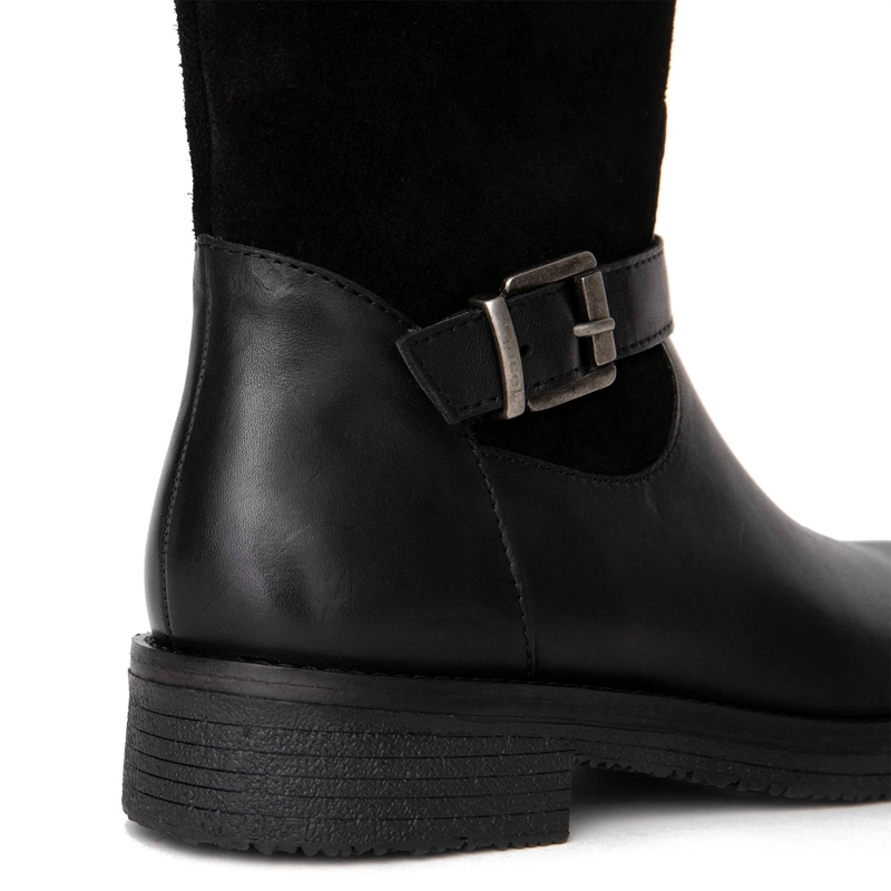 BOTA DE CUERO MUJER GACEL NEGRO NORA - 4
