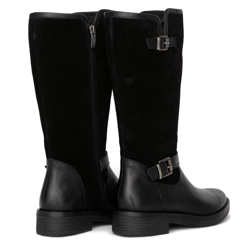 BOTA DE CUERO MUJER GACEL NEGRO NORA - 5