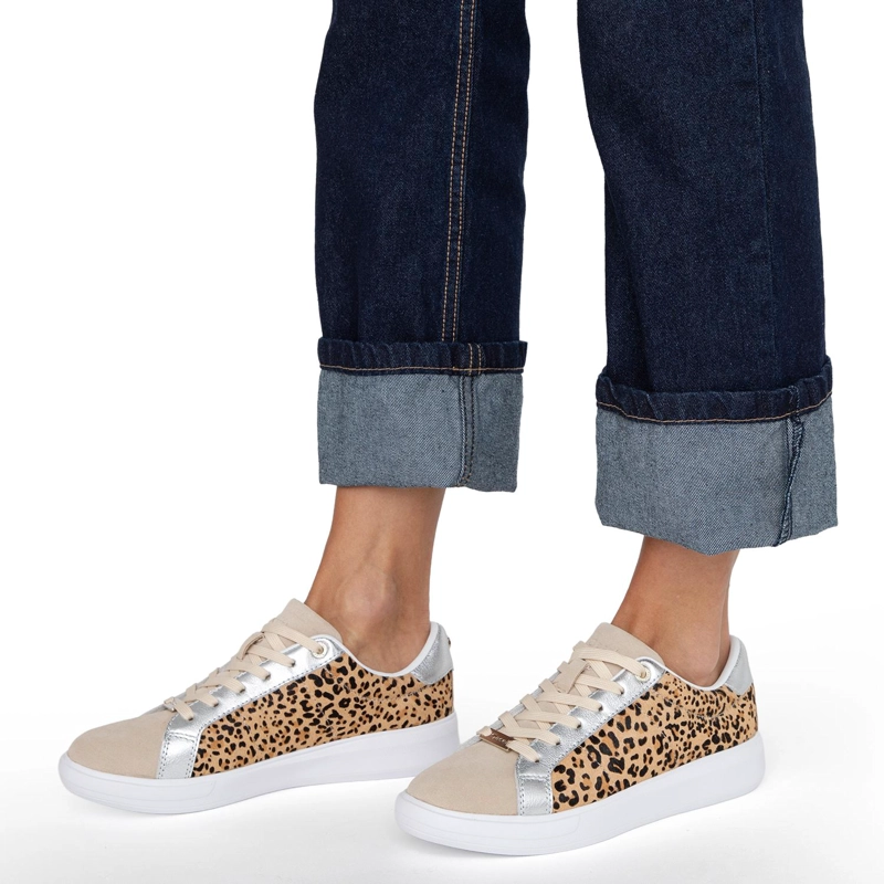 ZAPATILLA DE CUERO MUJER GACEL LEOPARDO ROSALIA - 2