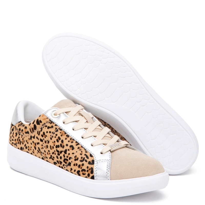 ZAPATILLA DE CUERO MUJER GACEL LEOPARDO ROSALIA - 4