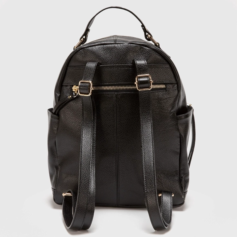 MOCHILA DE CUERO MUJER GACEL NEGRO GRANDE CAR2806 - 2