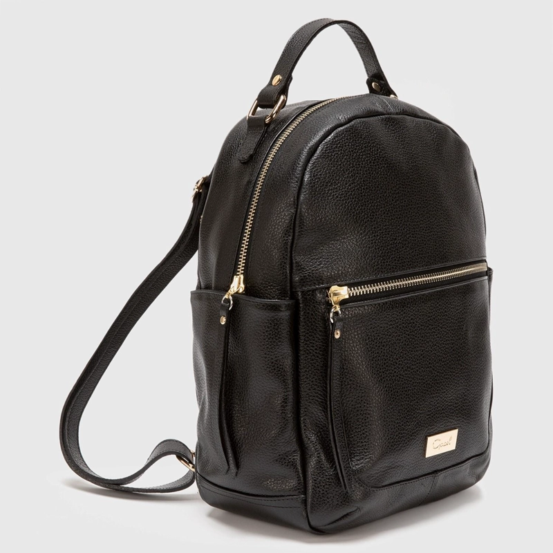 MOCHILA DE CUERO MUJER GACEL NEGRO GRANDE CAR2806 - 3
