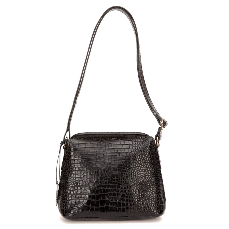 CARTERA DE CUERO MUJER GACEL NEGRO BANDOLERA GRANDE CAR2805 - 1
