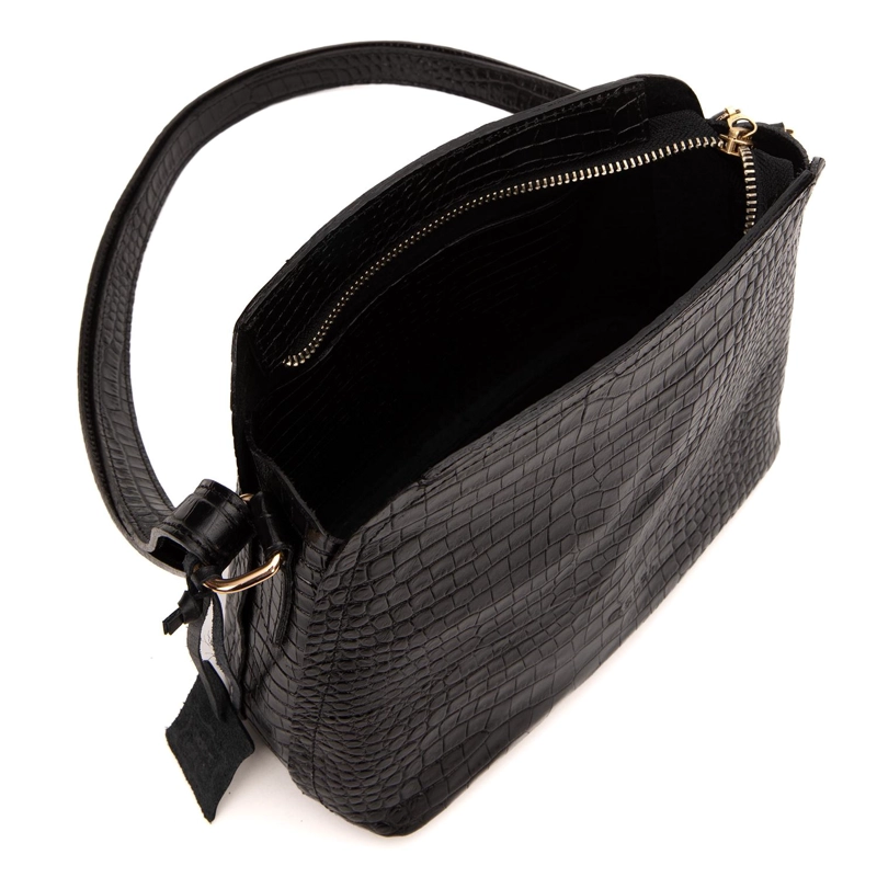 CARTERA DE CUERO MUJER GACEL NEGRO BANDOLERA GRANDE CAR2805 - 5