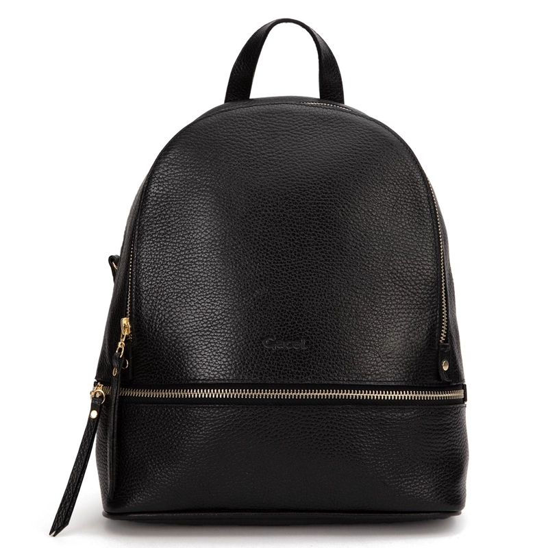 MOCHILA DE CUERO MUJER GACEL NEGRO GRANDE CAR2588 - 1