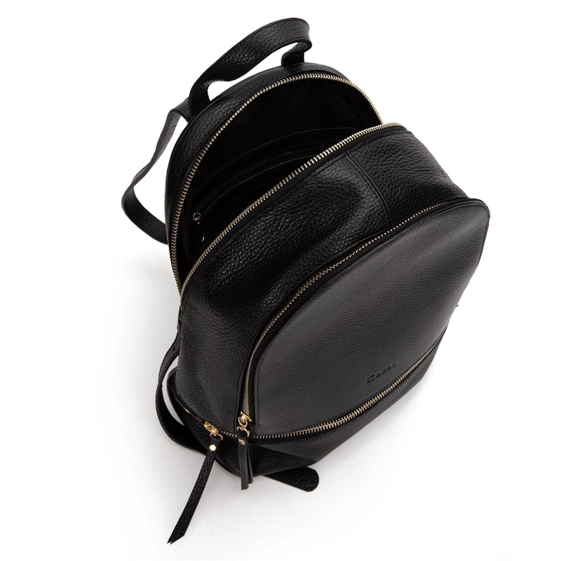 MOCHILA DE CUERO MUJER GACEL NEGRO GRANDE CAR2588 - 5