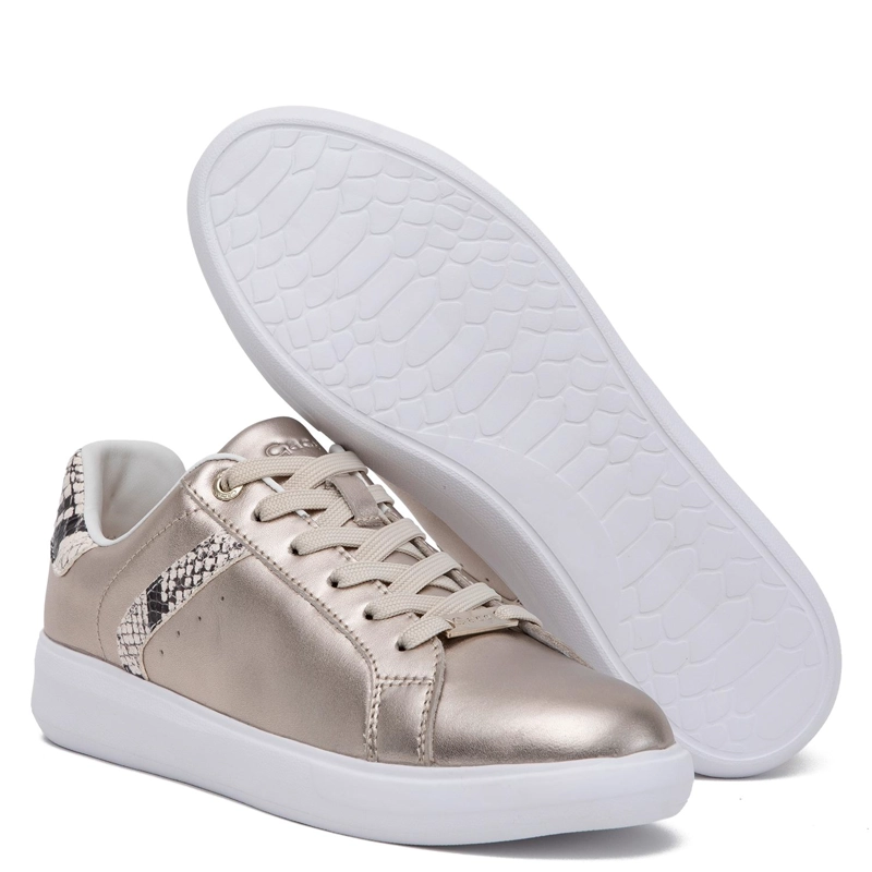 ZAPATILLA DE CUERO MUJER GACEL DORADO ROSALIA - 4