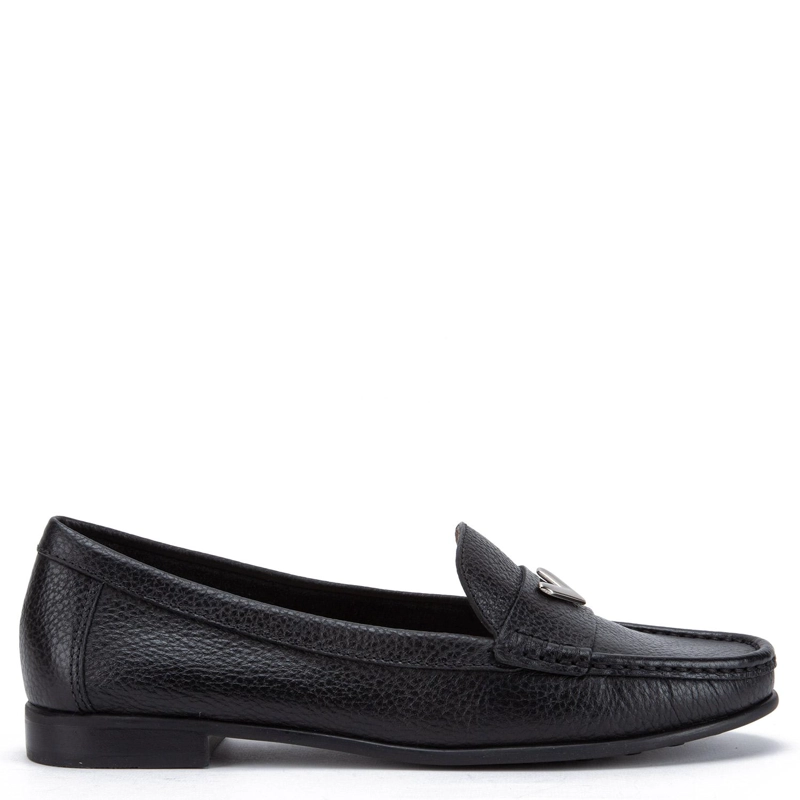 MOCASIN DE CUERO MUJER GACEL NEGRO SIRI - 1