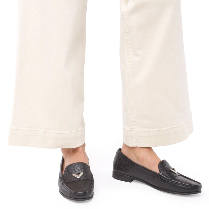 MOCASIN DE CUERO MUJER GACEL NEGRO SIRI - 2