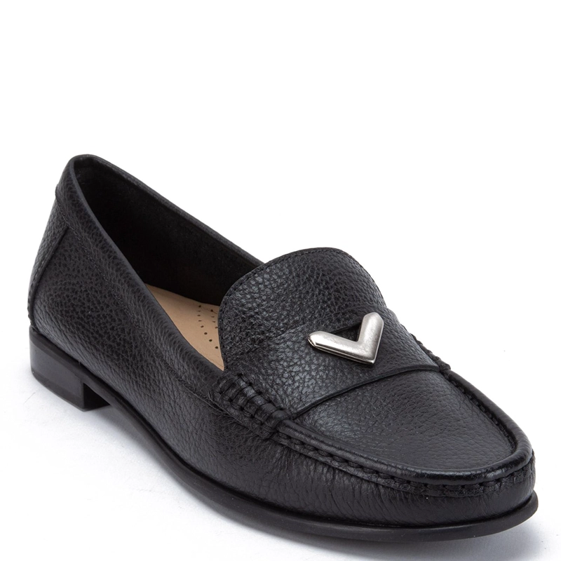 MOCASIN DE CUERO MUJER GACEL NEGRO SIRI - 3