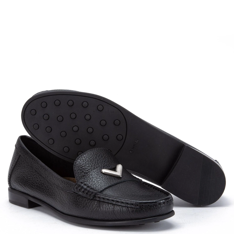 MOCASIN DE CUERO MUJER GACEL NEGRO SIRI - 4