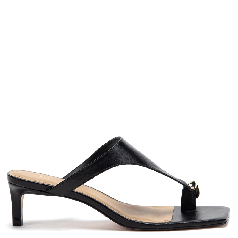 SANDALIA DE CUERO MUJER GACEL NEGRO SIENNA - 1