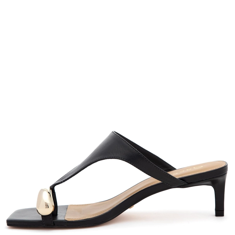 SANDALIA DE CUERO MUJER GACEL NEGRO SIENNA - 3