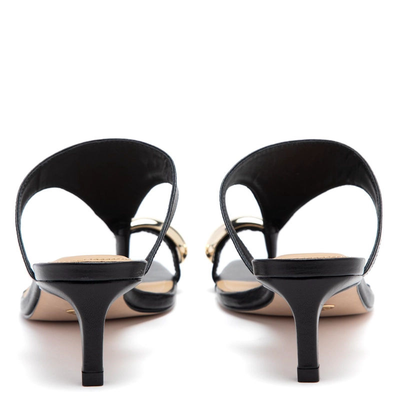 SANDALIA DE CUERO MUJER GACEL NEGRO SIENNA - 5