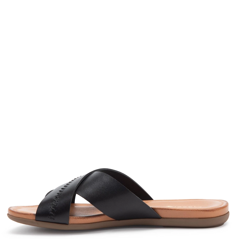 SANDALIA DE CUERO MUJER GACEL NEGRO FI - 3