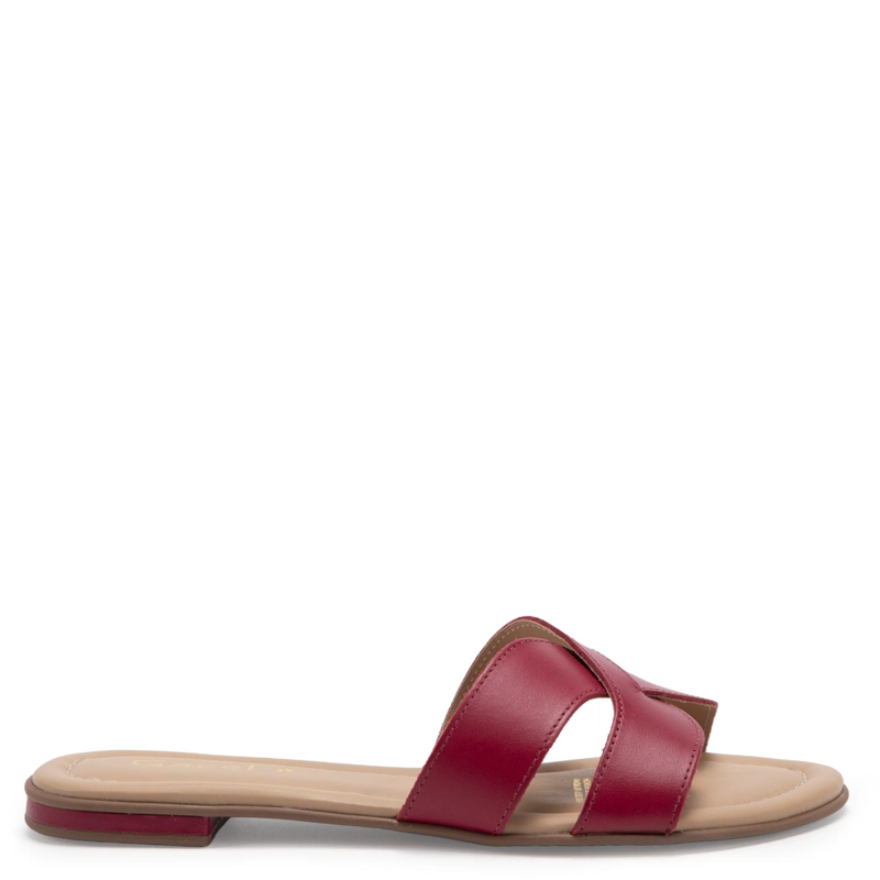 SANDALIA DE CUERO MUJER GACEL FUCSIA SANDY - 1