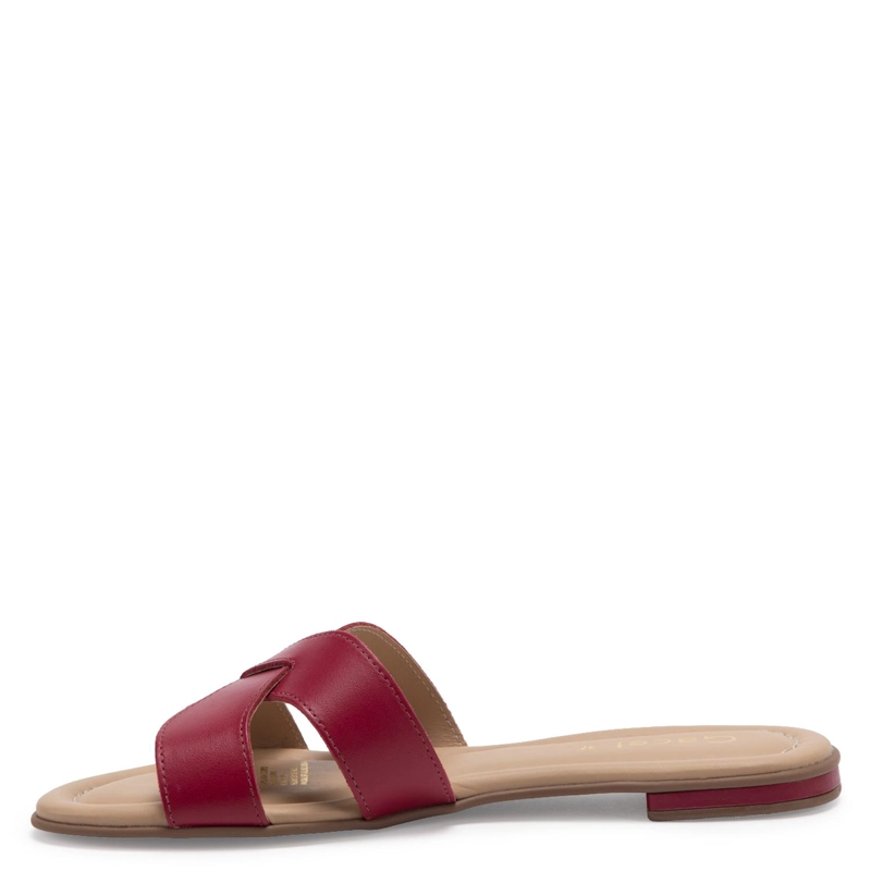SANDALIA DE CUERO MUJER GACEL FUCSIA SANDY - 3