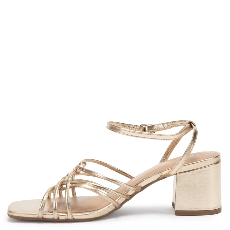 SANDALIA DE CUERO MUJER GACEL DORADO GINGER - 3