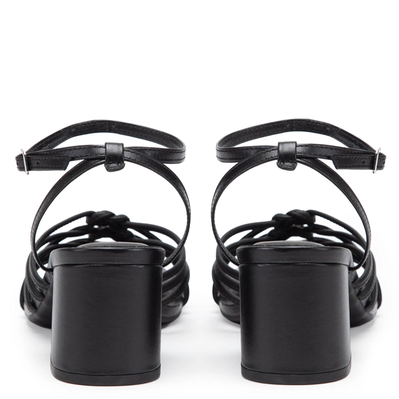 SANDALIA DE CUERO MUJER GACEL NEGRO GINGER - 5
