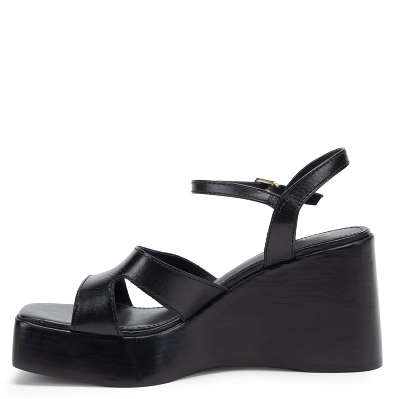 SANDALIA DE CUERO MUJER GACEL NEGRO INIGA 0661246 - 3