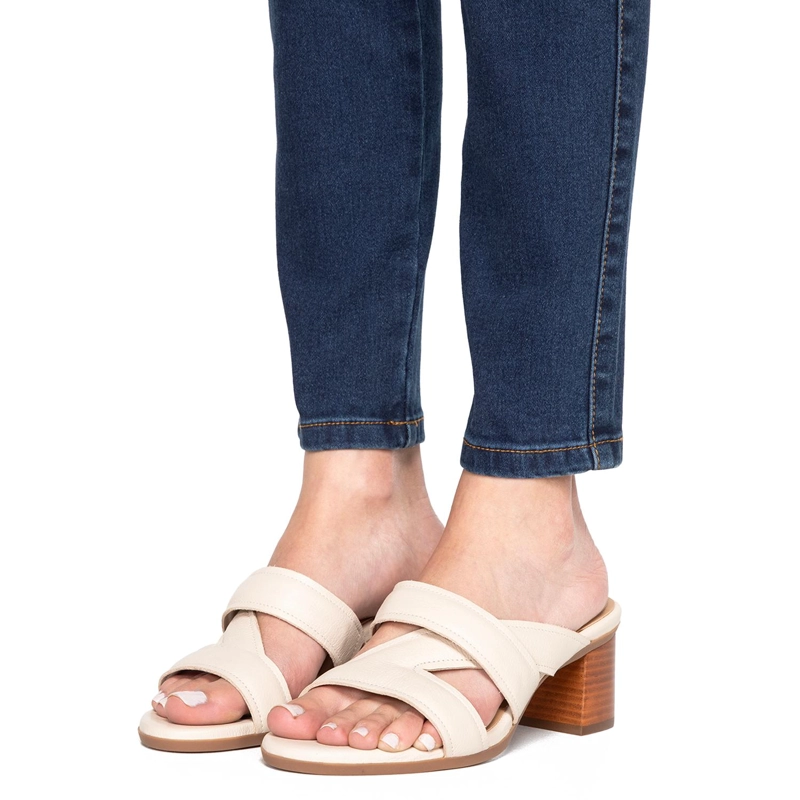 SANDALIA DE CUERO MUJER GACEL CRUDO ROXXY 0661409 - 2