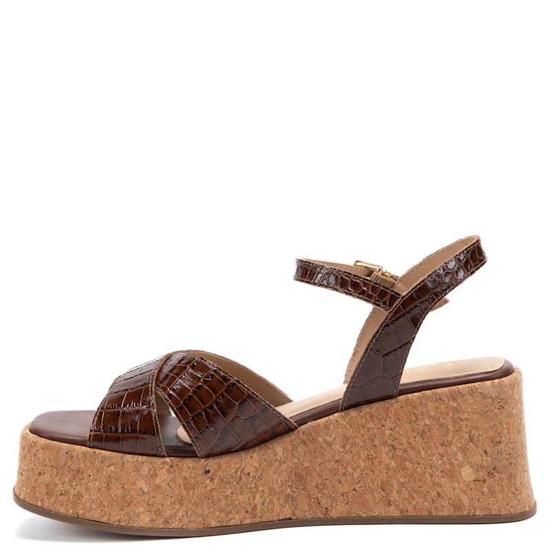 SANDALIA DE CUERO MUJER GACEL CHOCOLATE CARRY - 3