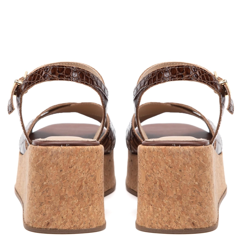 SANDALIA DE CUERO MUJER GACEL CHOCOLATE CARRY - 5