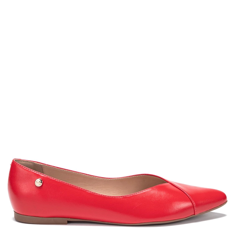 BALLERINA DE CUERO MUJER GACEL ROJO KIM - 1