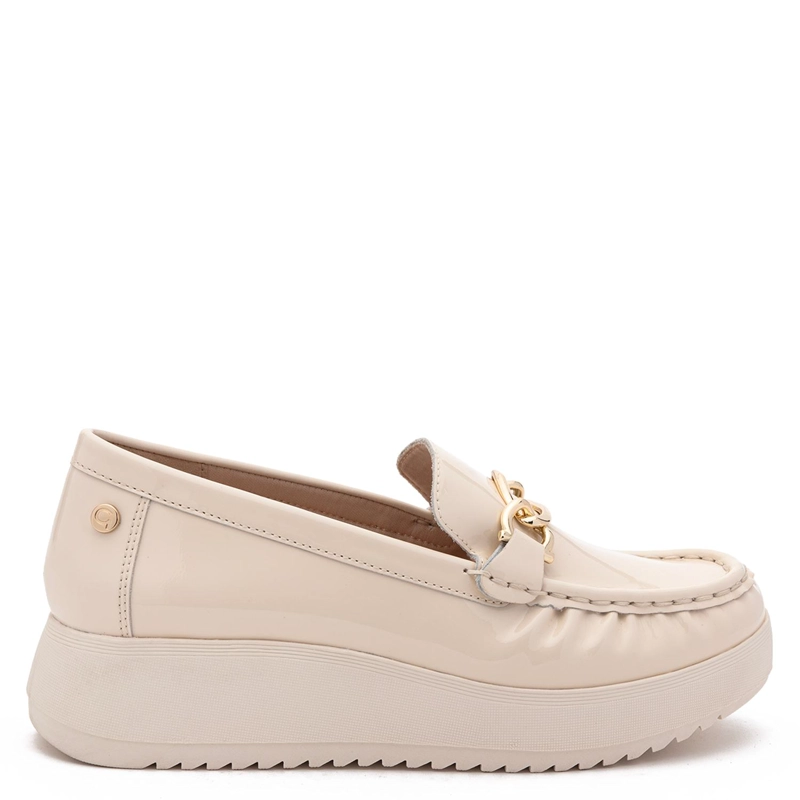 MOCASIN DE CUERO MUJER GACEL CRUDO LYDIA - 1