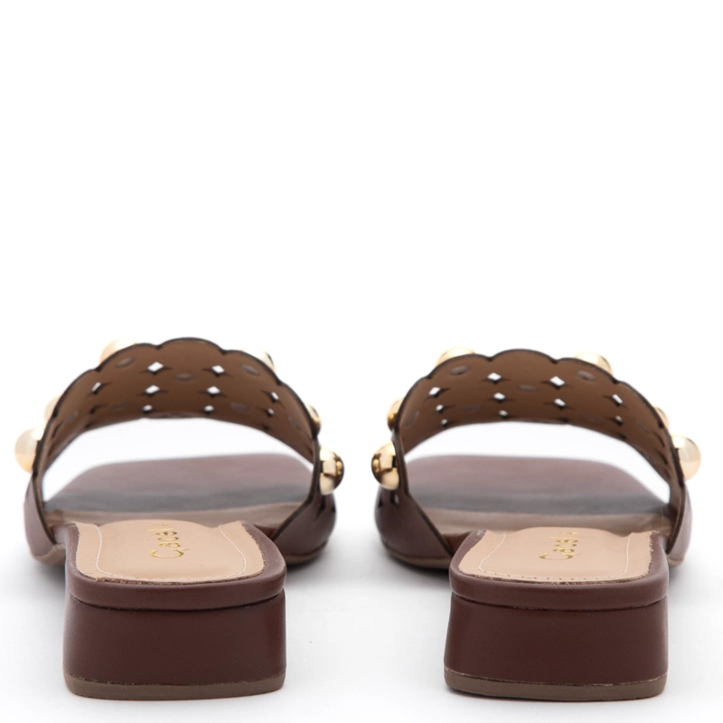 SANDALIA DE CUERO MUJER GACEL CHOCOLATE SAMY 0661415 - 5