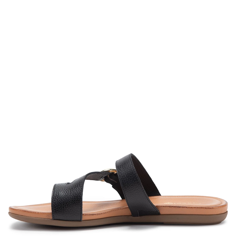 SANDALIA DE CUERO MUJER GACEL NEGRO FI - 3