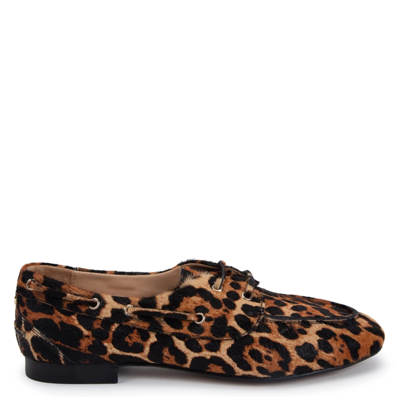 MOCASIN DE CUERO MUJER GACEL LEOPARDO QUINN 0661380 - 1