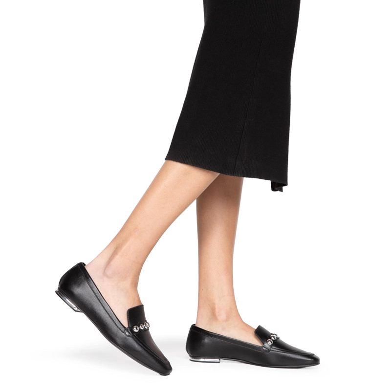 MOCASIN DE CUERO MUJER GACEL NEGRO FIORE - 2